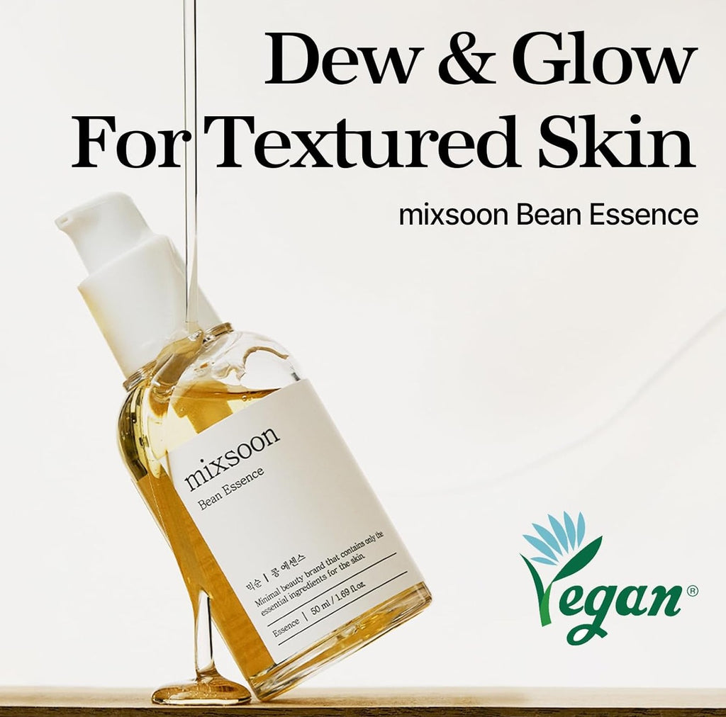 Mixsoon Bean Essence Exfoliating Hydrating for Face fermented bean extract Hyaluronic Acid Serum Korean Glass Skin Care
