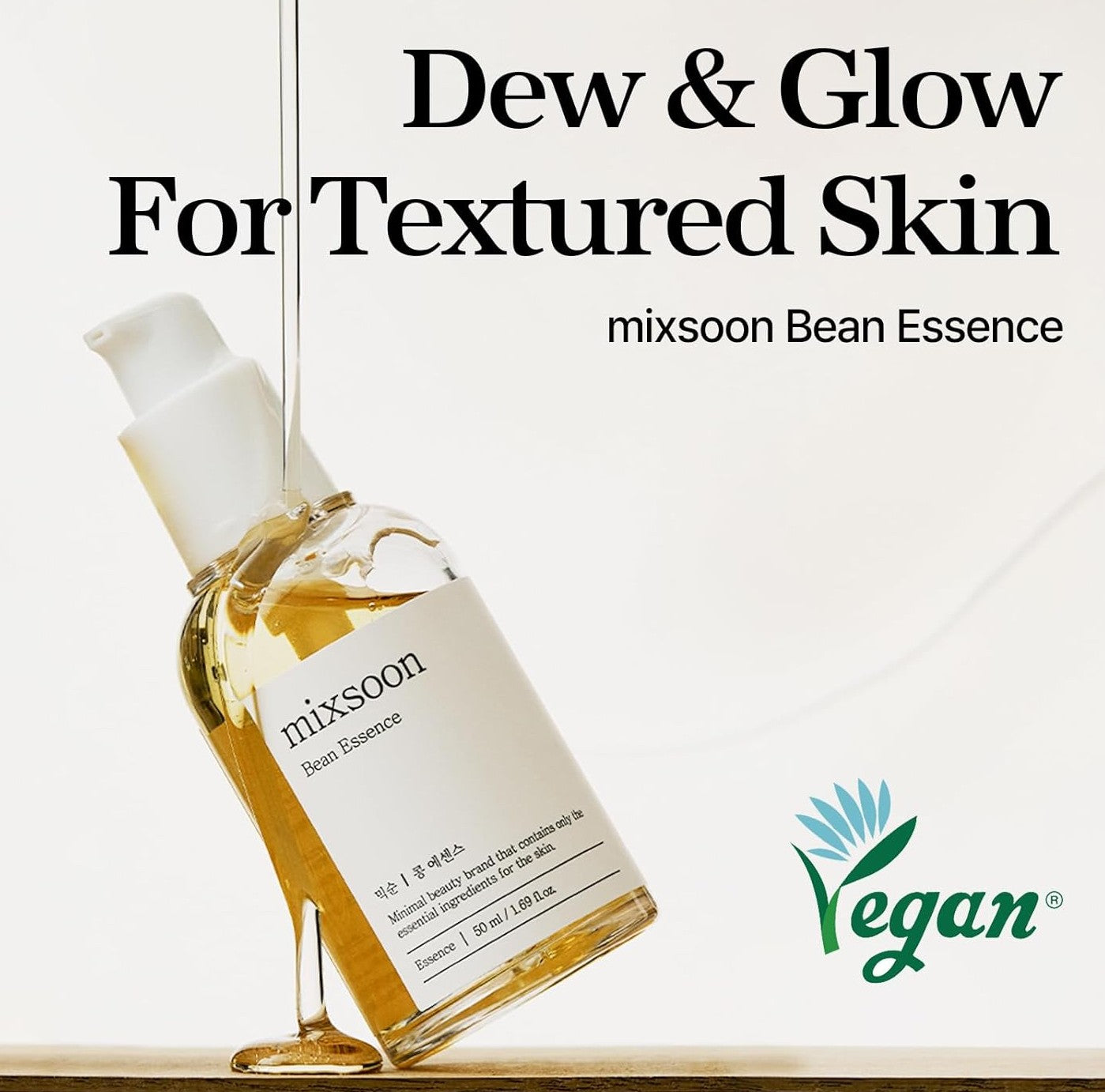 Mixsoon Bean Essence Exfoliating Hydrating for Face fermented bean extract Hyaluronic Acid Serum Korean Glass Skin Care