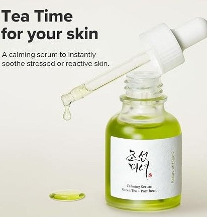 Beauty of Joseon Calming Serum Green Tea Panthenol Soothing, Moisturizing Sensitive, Acne-Prone, UV Irritated Skin, Daily Korean Skin Care for Men and Women