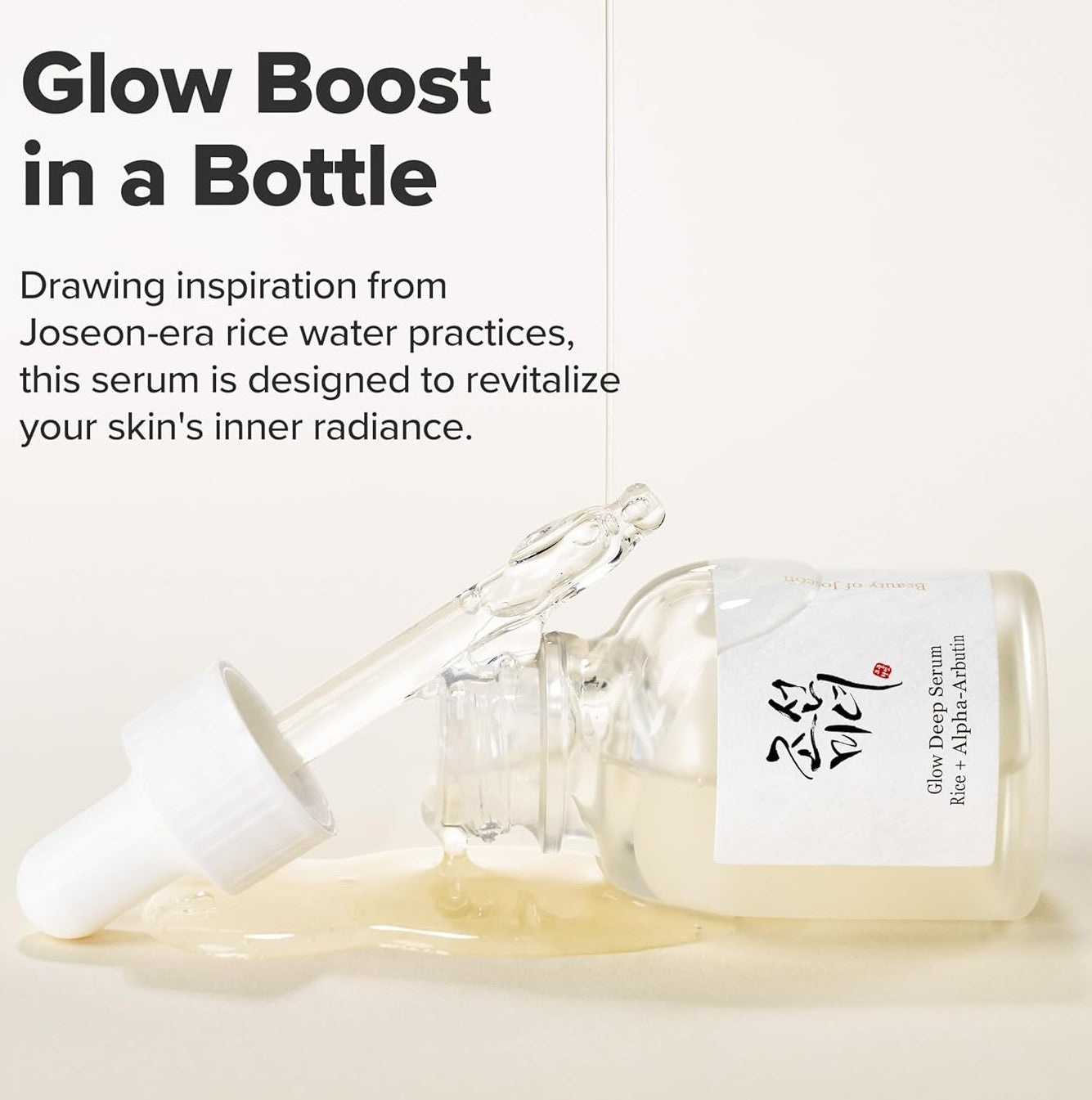 Beauty of Joseon Glow Deep Serum Rice Alpha-Arbutin for Uneven Dull Skin Tone, Daily Korean Skin Care for Men and Women