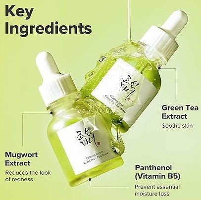 Beauty of Joseon Calming Serum Green Tea Panthenol Soothing, Moisturizing Sensitive, Acne-Prone, UV Irritated Skin, Daily Korean Skin Care for Men and Women