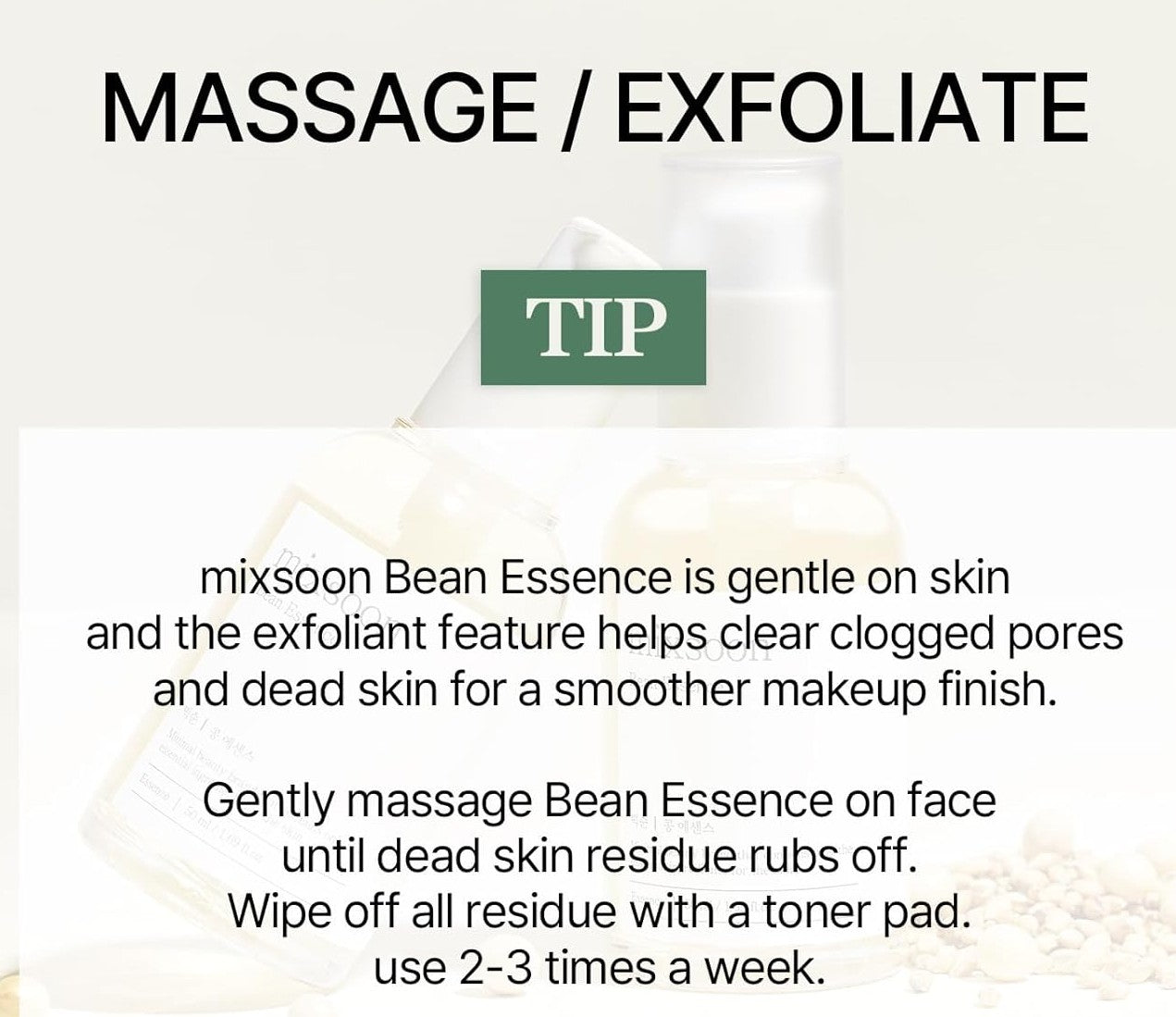 Mixsoon Bean Essence Exfoliating Hydrating for Face fermented bean extract Hyaluronic Acid Serum Korean Glass Skin Care